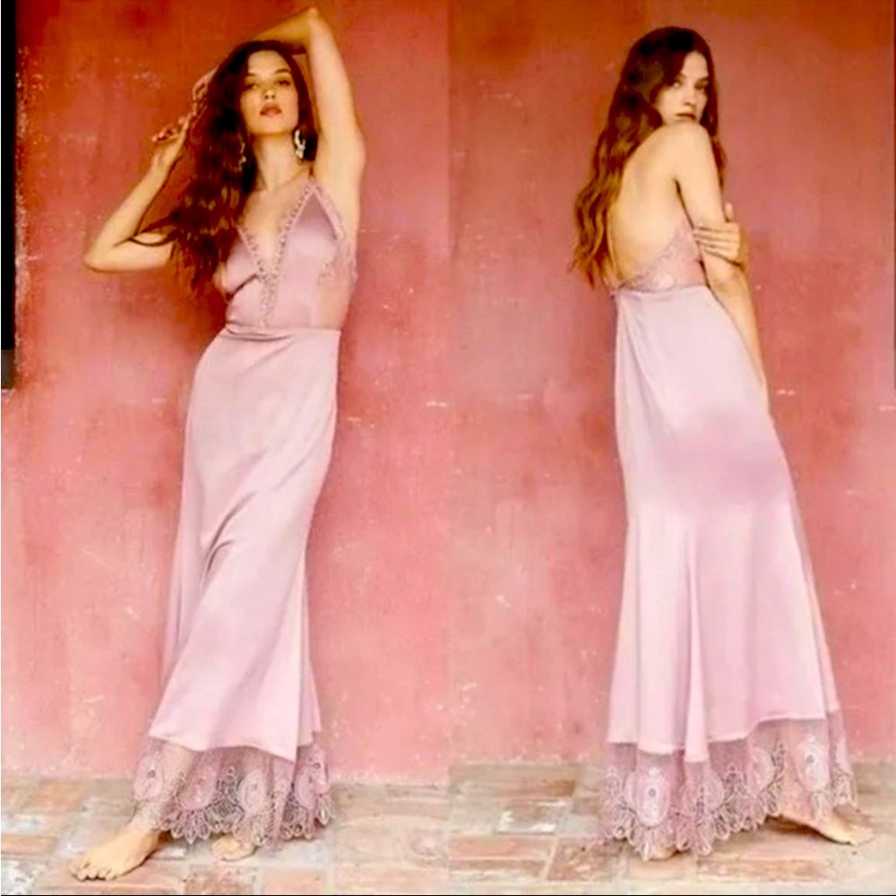 Free People Flutter Maxi Dress Dusty Rose